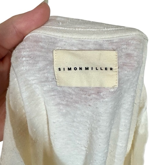 Simon Miller Kechi Tank Top Muscle Tee Off White Slub Pill Cotton Sz:4/XL - Picture 5 of 10